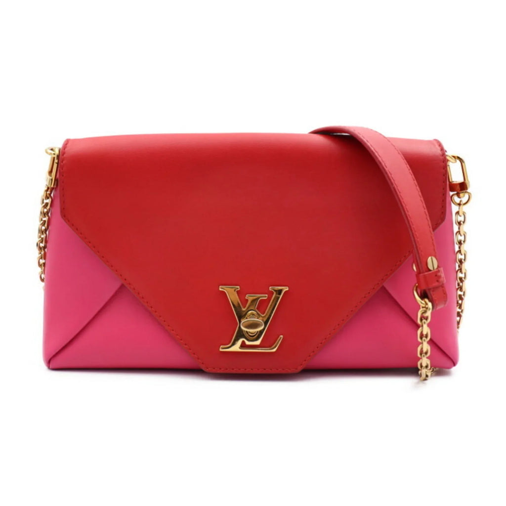 LOUIS bag note M54501 red Pre-Owned chain gold (Good) Louis leather Vuitton pink shoulder VUITTON hardware love
