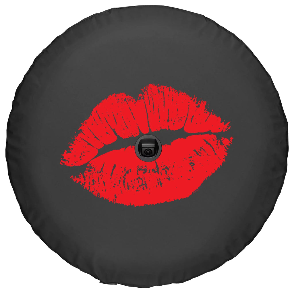 Hot JL - camera) Tire (2018-2020) Soft - - (w/ back-up for JL Rubicon - Red Lips Wrangler 33" Boomerang Jeep Cover