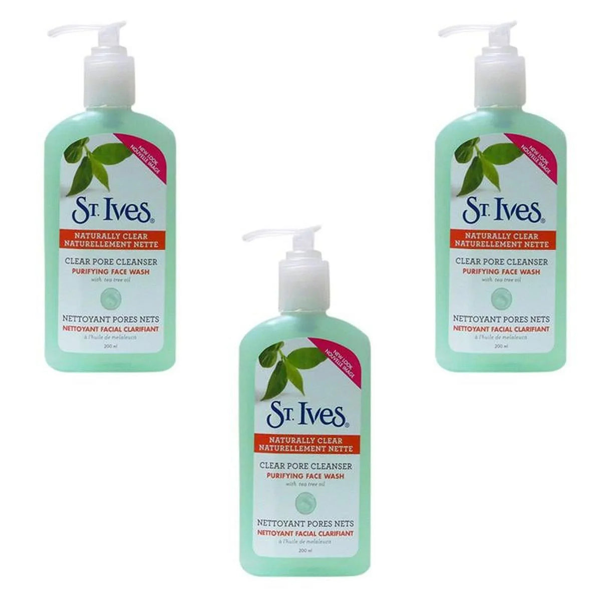 of With Ives Tea 3 Tree Purifying Pore Oil(200ml) pack ST. Clear Face Cleanser Wash