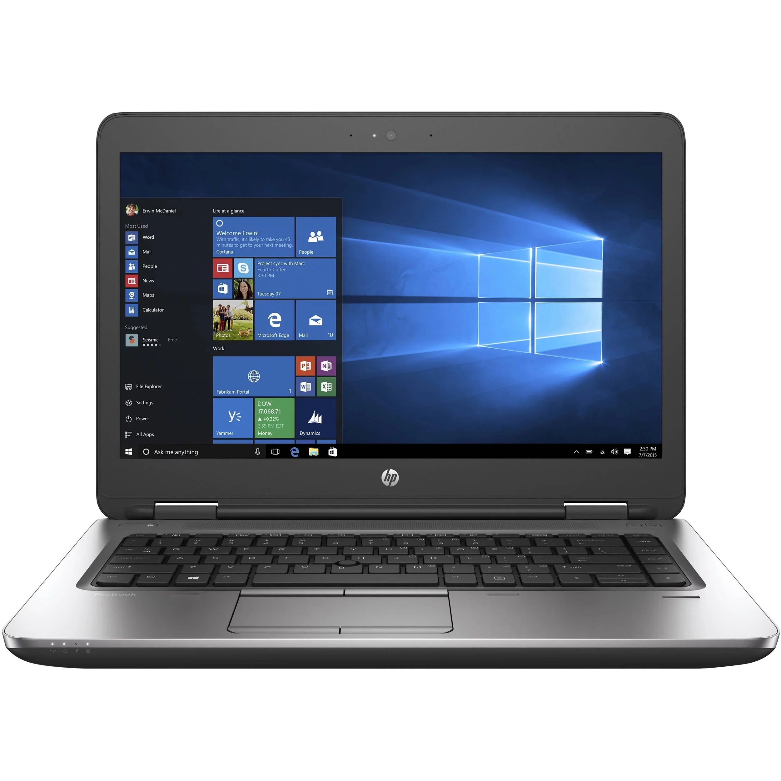 640 10 (Refurbished) Probook Hp Windows Intel 2.40 GHz Laptop G2 Ram Restored Pro 320GB 8GB Core i5