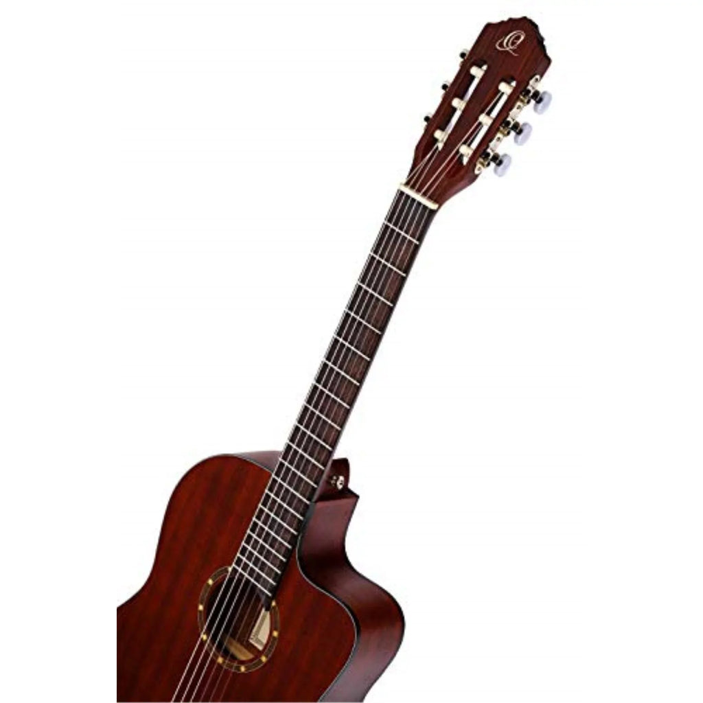 Mahogany Thinline Acoustic-Electric Series Nylon RCE125MMSN Family Guitar Ortega