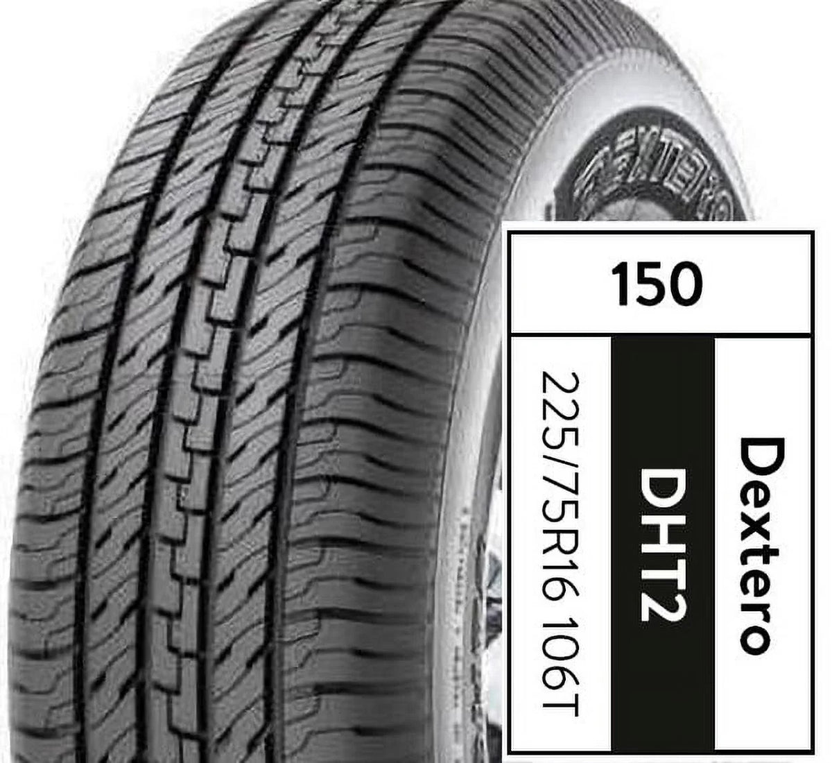DHT2 Wrangler Jeep 106T Tire Dextero Jeep P225/75R16 Unlimited Sport, Fits: Laredo 2010-16 2003-04 Grand Cherokee
