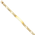for Gift ID Gold Link Chain for 14k 8" Bracelets 14KY Elegant Yellow Bracelet and Gold Men - Weight Men’s Women Jewelry | | Figaro | 19.7
