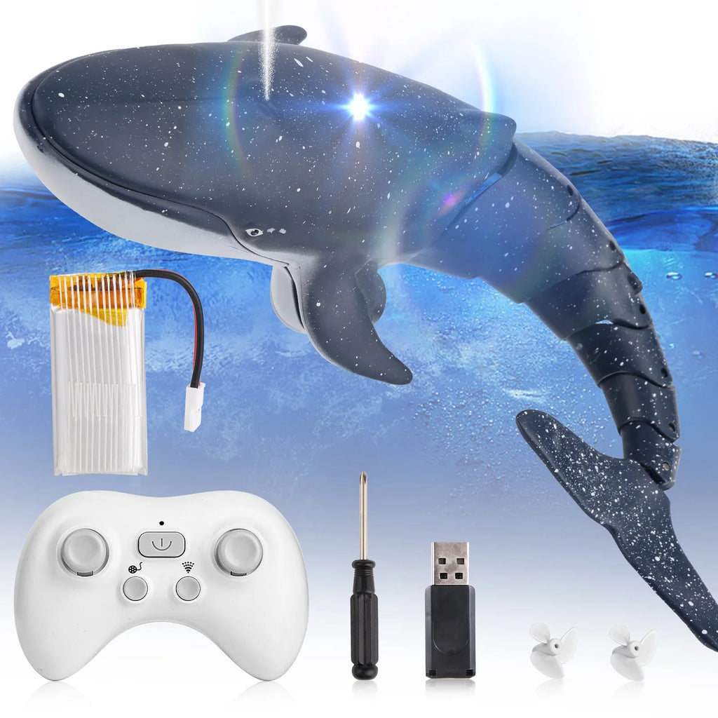 Pool Water Whale RC Boys Class Toys, Shark Pool Kids, for RC Ant Control Spray Girls, Toy for Swimming Boat Diving Boat for Toys Toys, Remote