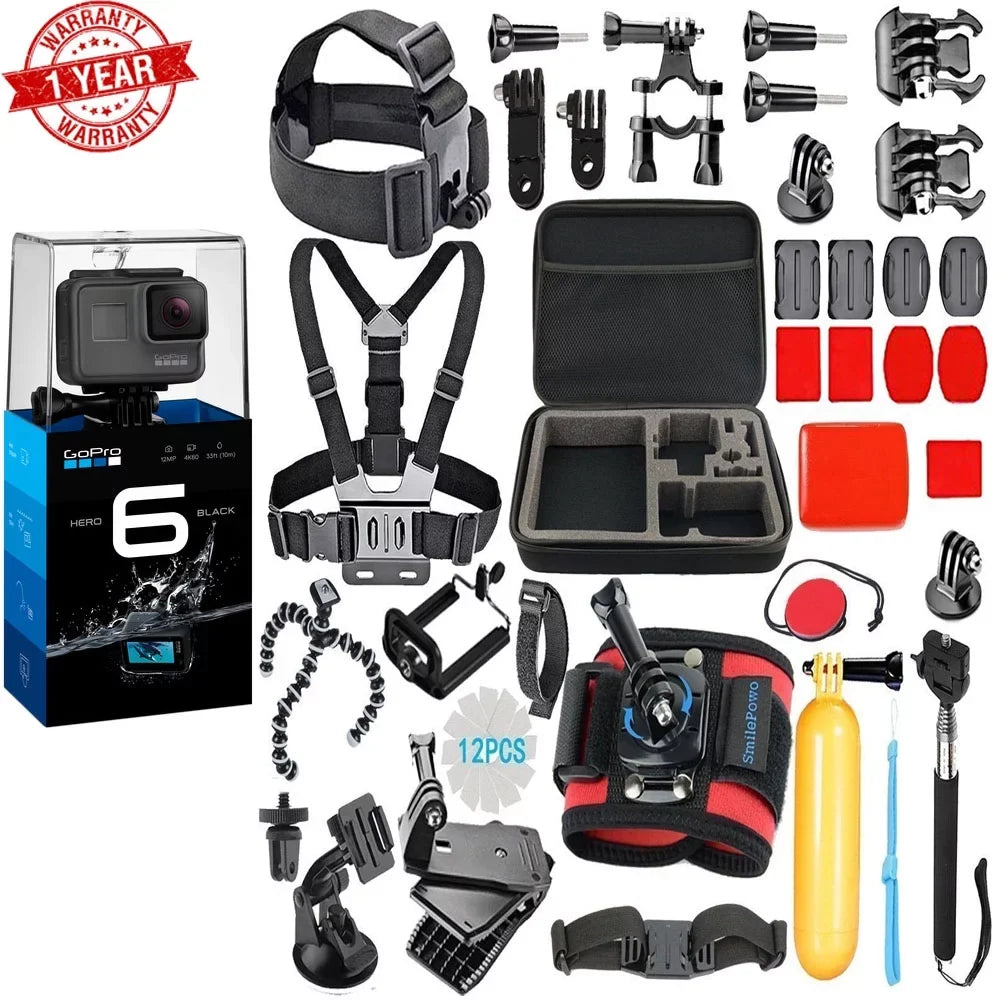 W/ Accessory Set Black HERO6 GoPro Bundle
