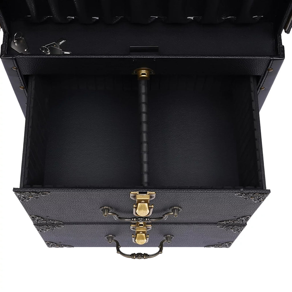 Hair with Trolley Dryer Aiqidi Box Beauty Case Holder Hairdressing Stylist Cosmetic Lockable Organizer Tool Rolling Travel Makeup Salon Train Barber Luggage