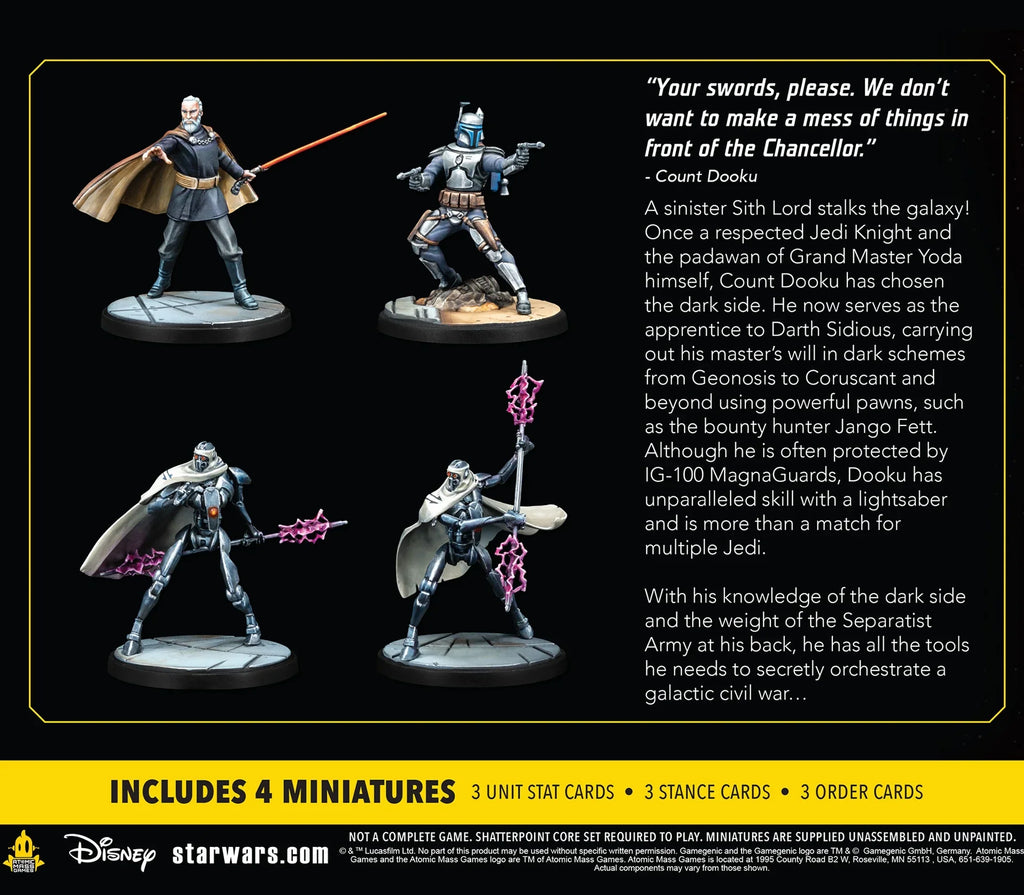 Pack - Shatterpoint the Star Count Dooku Squad Twice Pride: Wars: