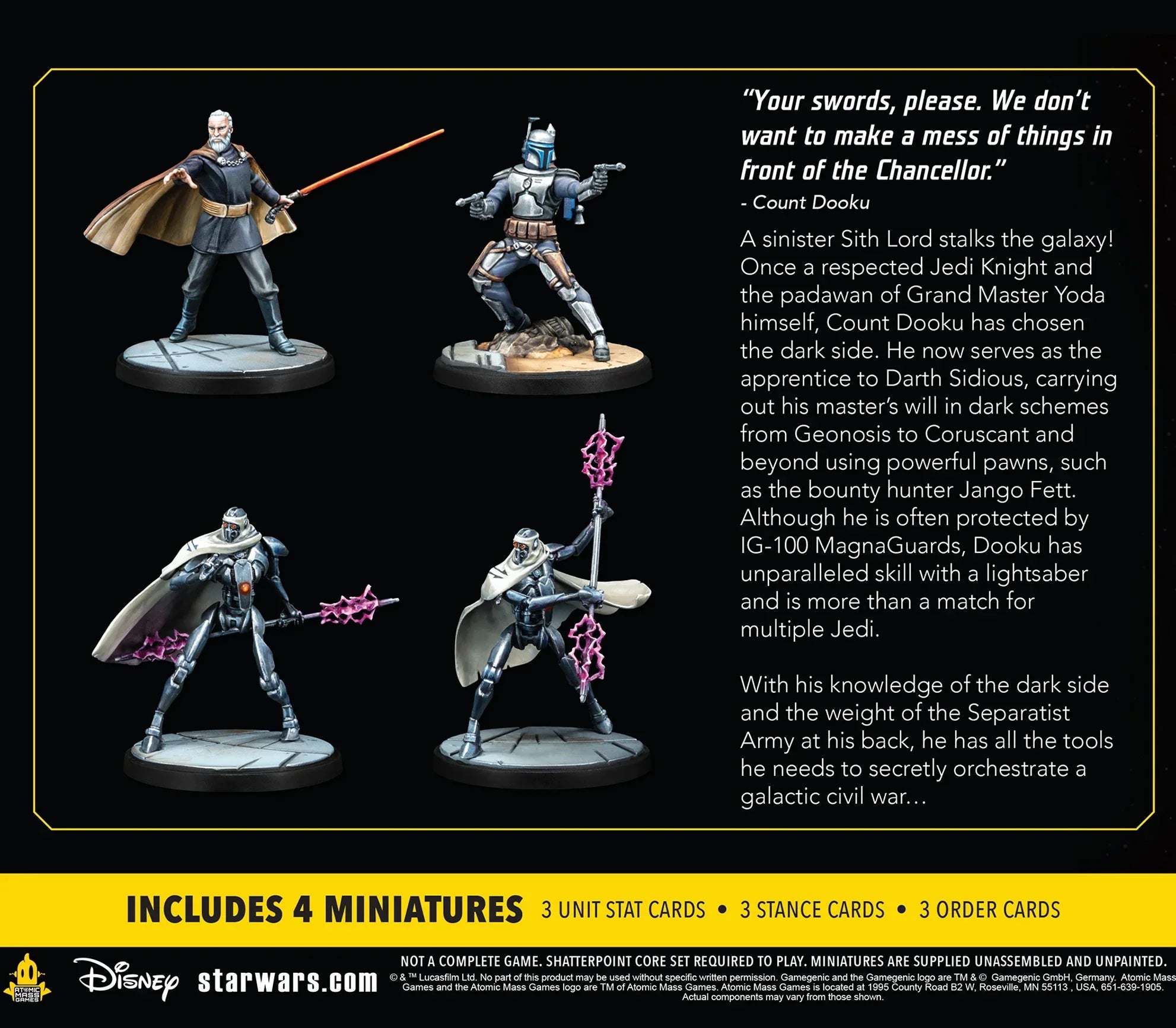 Pack - Shatterpoint the Star Count Dooku Squad Twice Pride: Wars:
