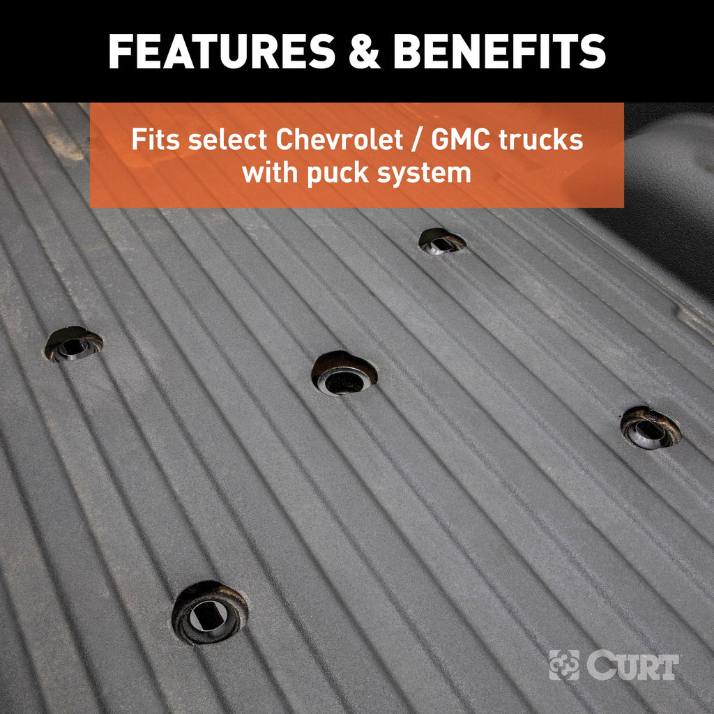 Bed Chevrolet Wheel Sierra Q24 5th 2500, HD, 3500 24,000 lbs, 16067 Puck Hitch, Select Silverado, 8-Foot System CURT GMC