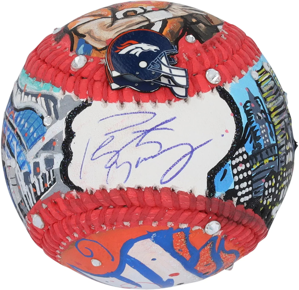 Authentic Manning Autographed Broncos by - Baseball Certified - Art Denver Charles Fanatics Peyton - Fazzino LG20377145