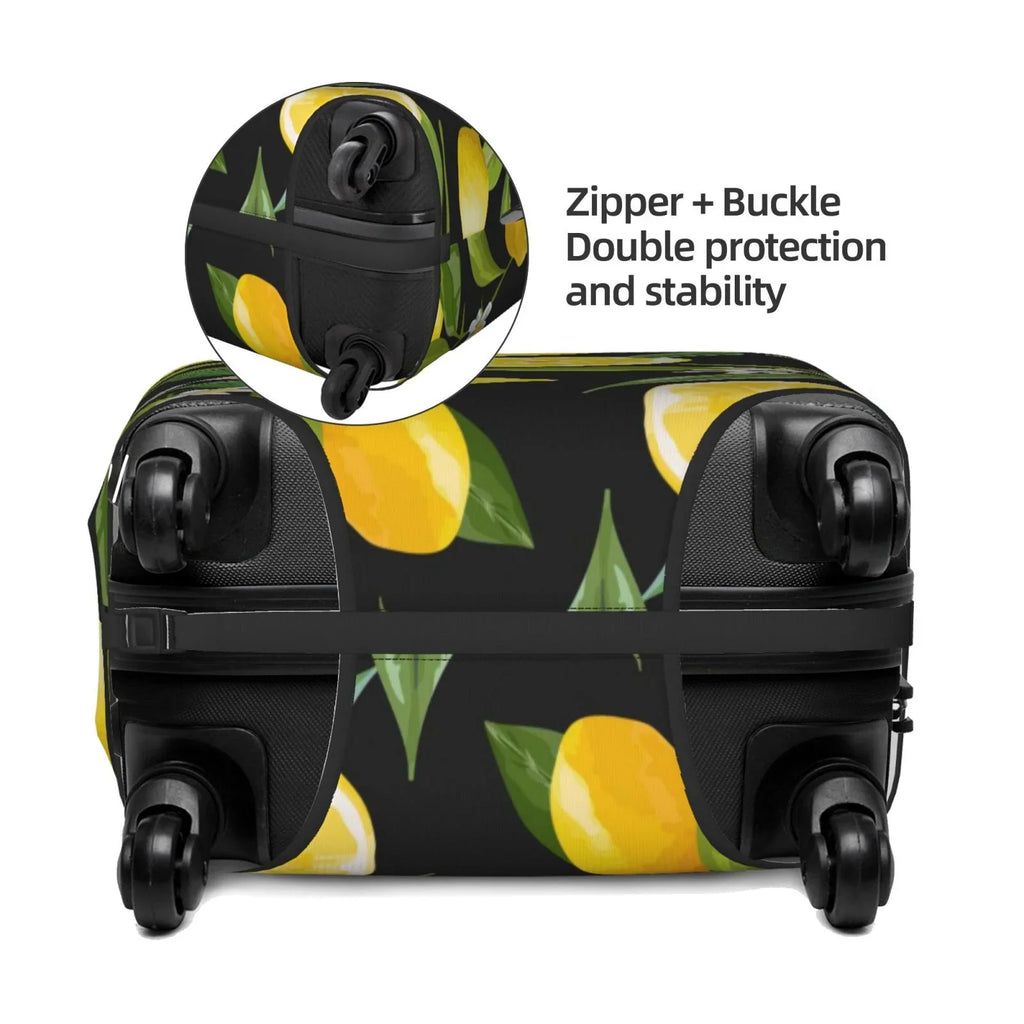 Adobk Stretch Luggage Covers For Suitcase Suitcase Protector Leaves And Women Accessories-Small Luggage Men, Washable Cover, Suitcase Flowers Lemon Fruits Travel Cover, For