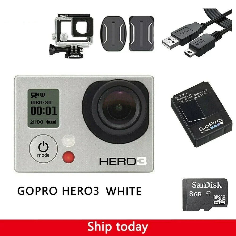 HERO3 Camera DH Waterproof Camcorder Edition Wi-Fi Cameras White GoPro 1080P Action