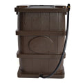 FCMP Outdoor Gallon Rain Catcher 45 Wood Barrel, WG4000 Grain Brown Water