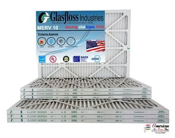 USA 10 23.5x7/8 Glasfloss (Actual Size: 12x24x1 in MERV - -Qty:12 atmospheric - Filter x 11.5 Furnace Made - inch)