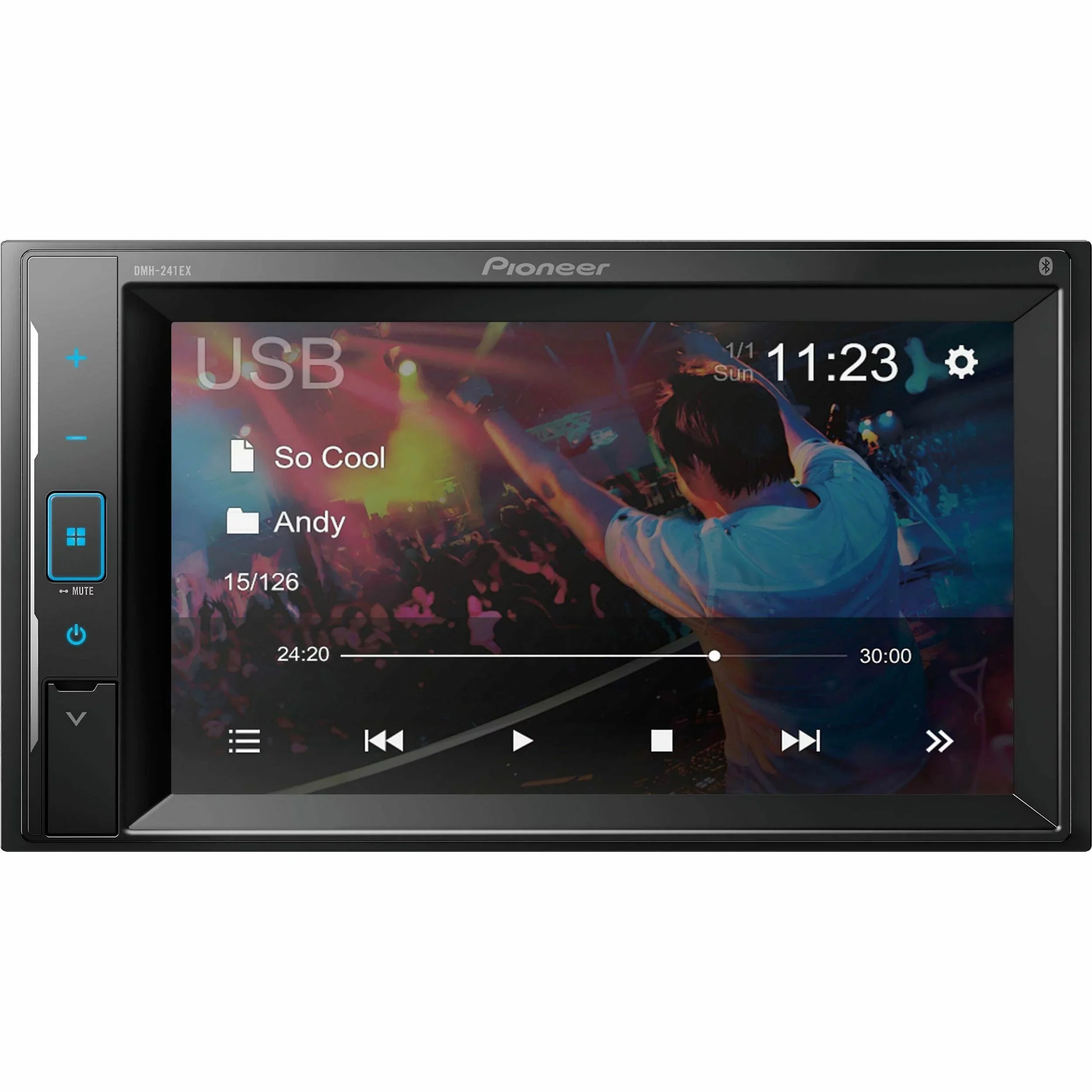 Bluetooth Digital Media Pioneer Touchscreen, 6.2 Black - DMH-241EX inch Receiver