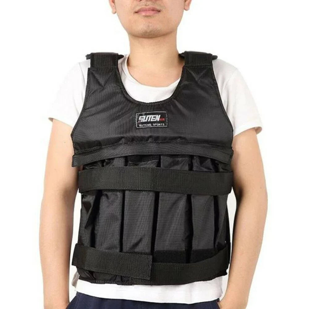 Vest Weight Vest Adjustable 44lbs-110lbs Training 110LBS(50KG) Weighted Gym Adjustable Running Workout Fitness Weight