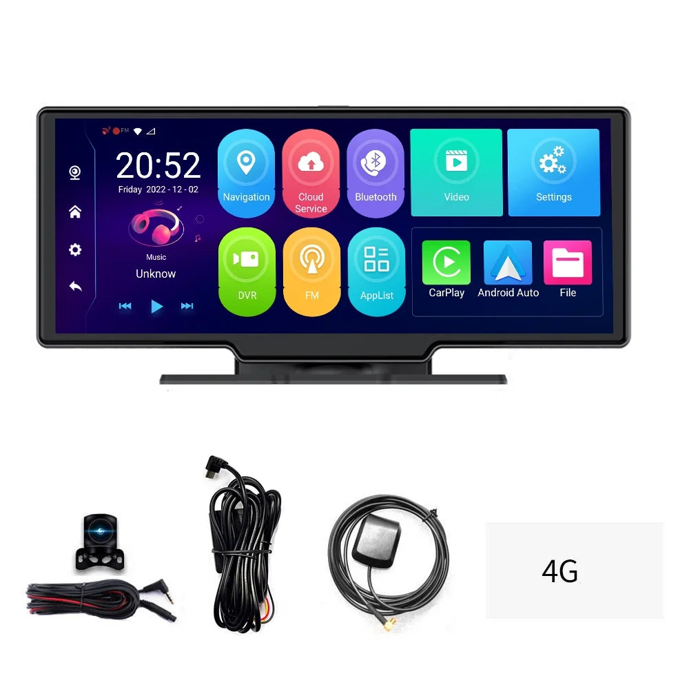 DVR, Recorder 170 Enhance Lens Degree Dash Car Safety Your - Wide - Vision, Cam: Multi-language Navigation Night Experience Video GPS Dual Navigation Angle, Car and 10.26in Car Camcorder