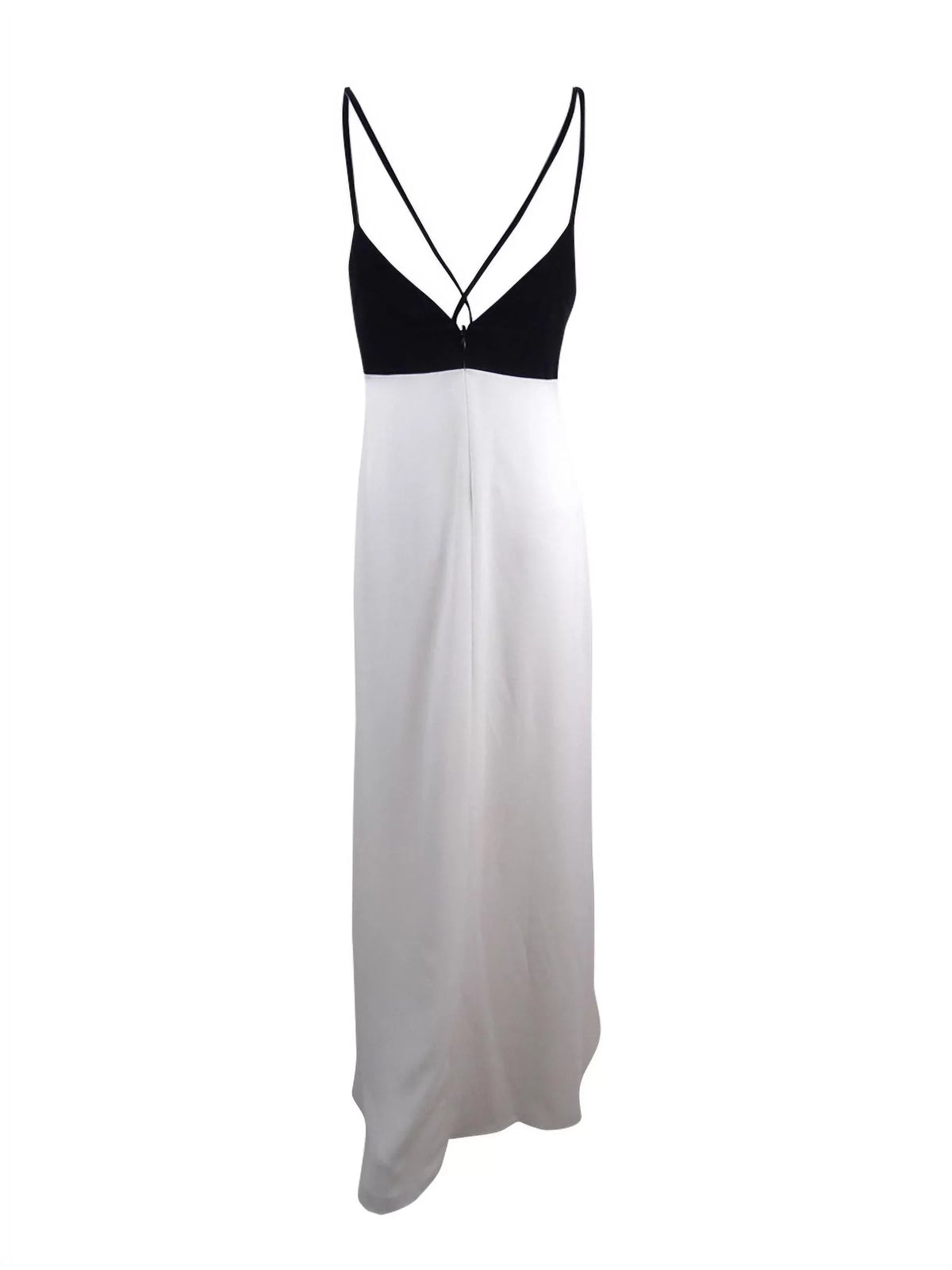 (2, Stuart Double-Strap Gown Colorblocked Black/Off-White) Jill Women's