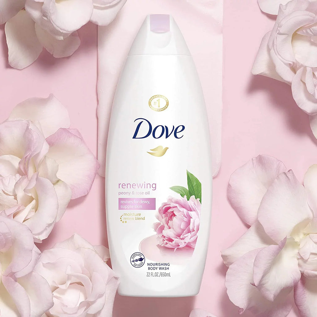 Pampering Dove 22 Sweet Wash, and 2 oz, Peony, Pack Purely Body Cream
