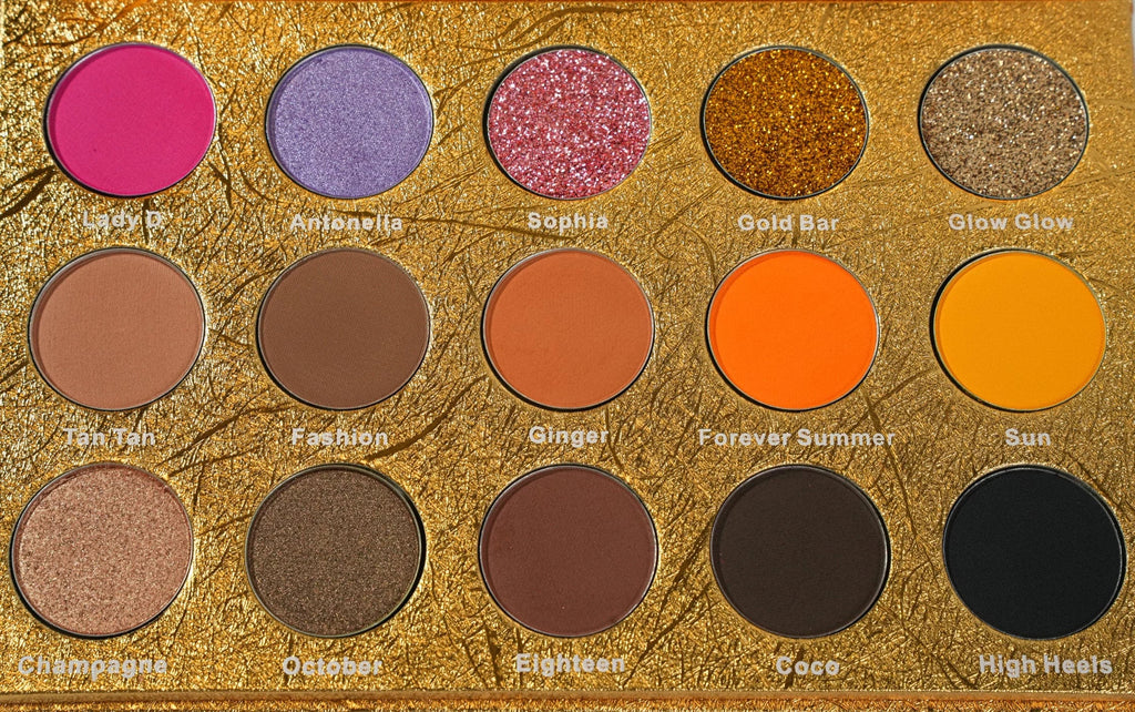 Colors Eyeshadow Gold Vibrant Summer Matters Palette, High Wags Palette, Pigmented and