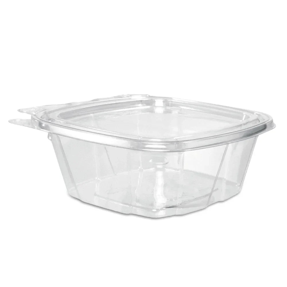 Containers, Lid, ClearPac x Flat Dart 4.9 SafeSeal Plastic, oz, Clear, 2 12 100/Bag, Bags/Carton Tamper-Resistant/Evident x 5.5, 2
