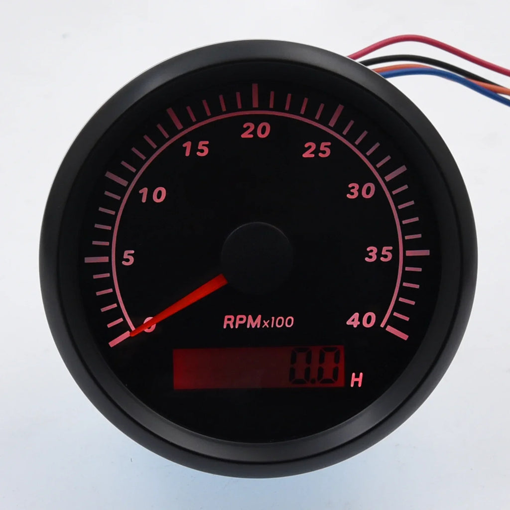 Truck 85mm Tachometer 0-4000RPM Meter Geloo for Gauge Waterproof Boat RV Car Marine Hour Tachometer