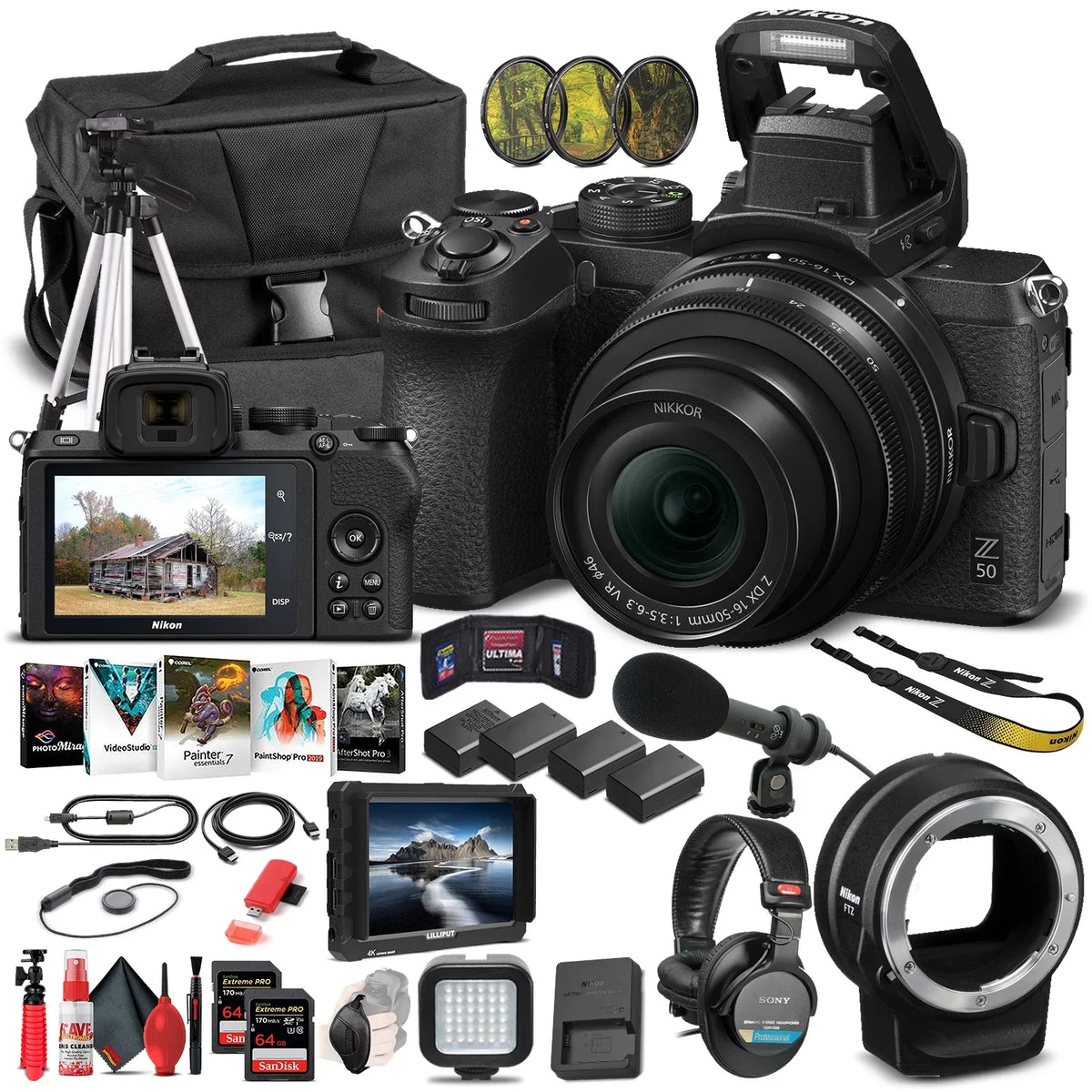 1633 Camera Nikon Digital Lens - Bundle Z Pro W/ Mirrorless 16-50mm 50