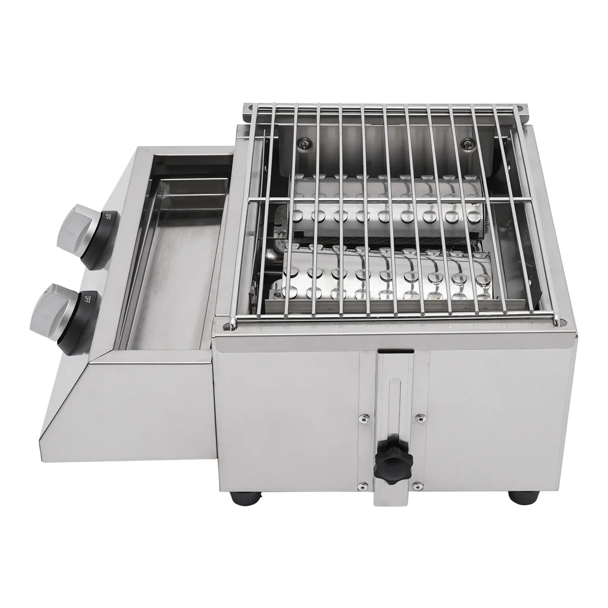 Steel LPG Grill Barbeque Stainless Gas Grill, Sliver 2-Burner for Outdoor Countertop