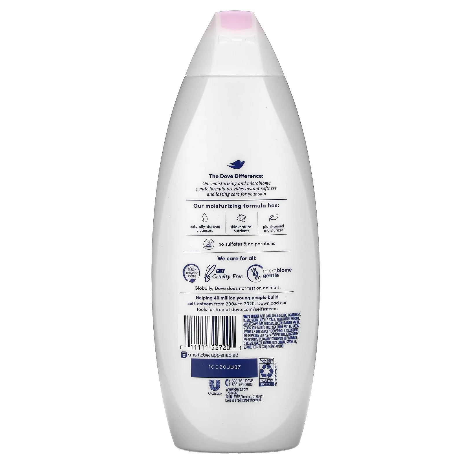 Pampering Dove 22 Sweet Wash, and 2 oz, Peony, Pack Purely Body Cream