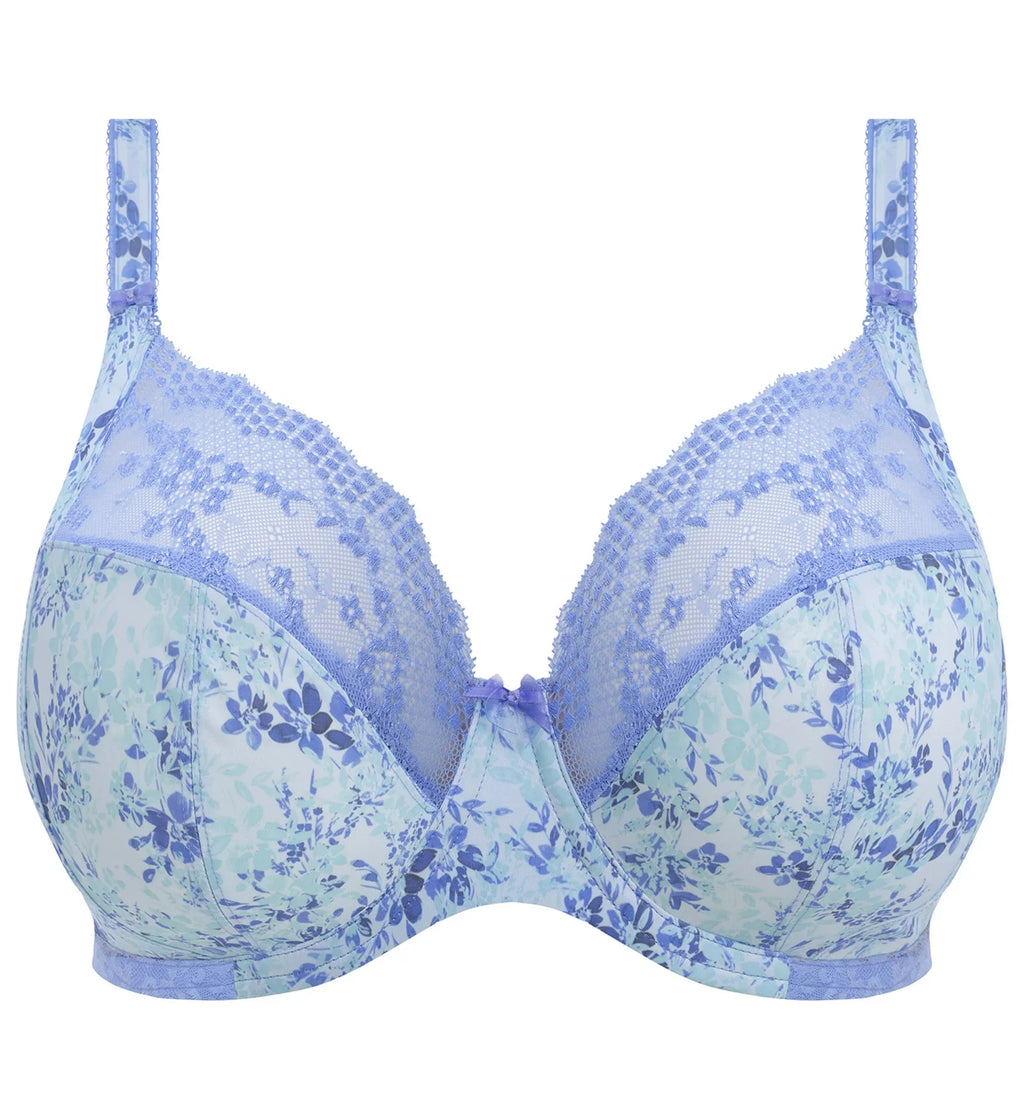 Underwire Plunge Lucie Stretch (4490),42DD,Cornflower Banded Bra Elomi Lace