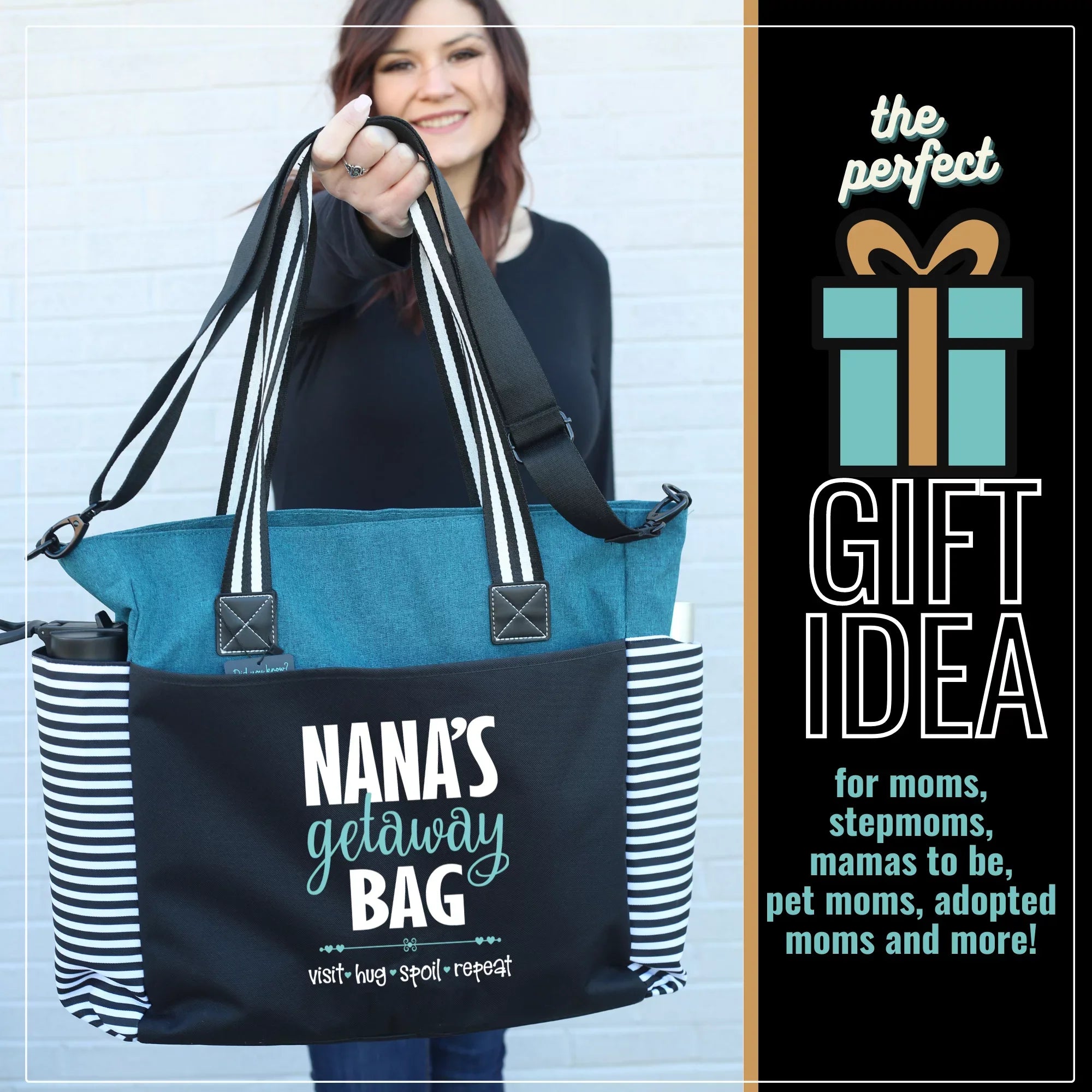 Nana Teal Tote for Bag Getaway LouLou Grandmothers