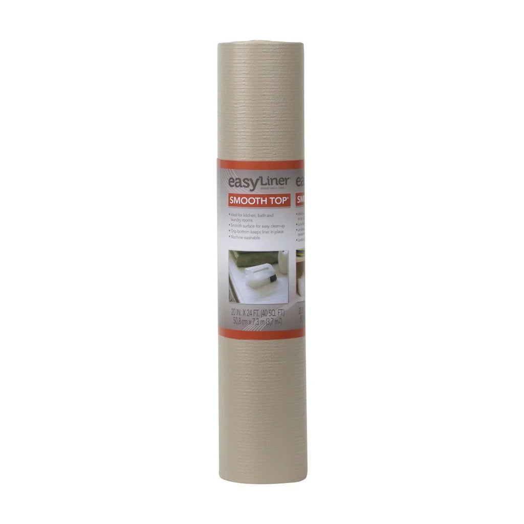 24-Foot 12-Inch 20-Foot, Smooth x 2 Rolls Total EasyLiner Duck Top Non-Adhesive Liner Shelf and Taupe, x 20-Inch