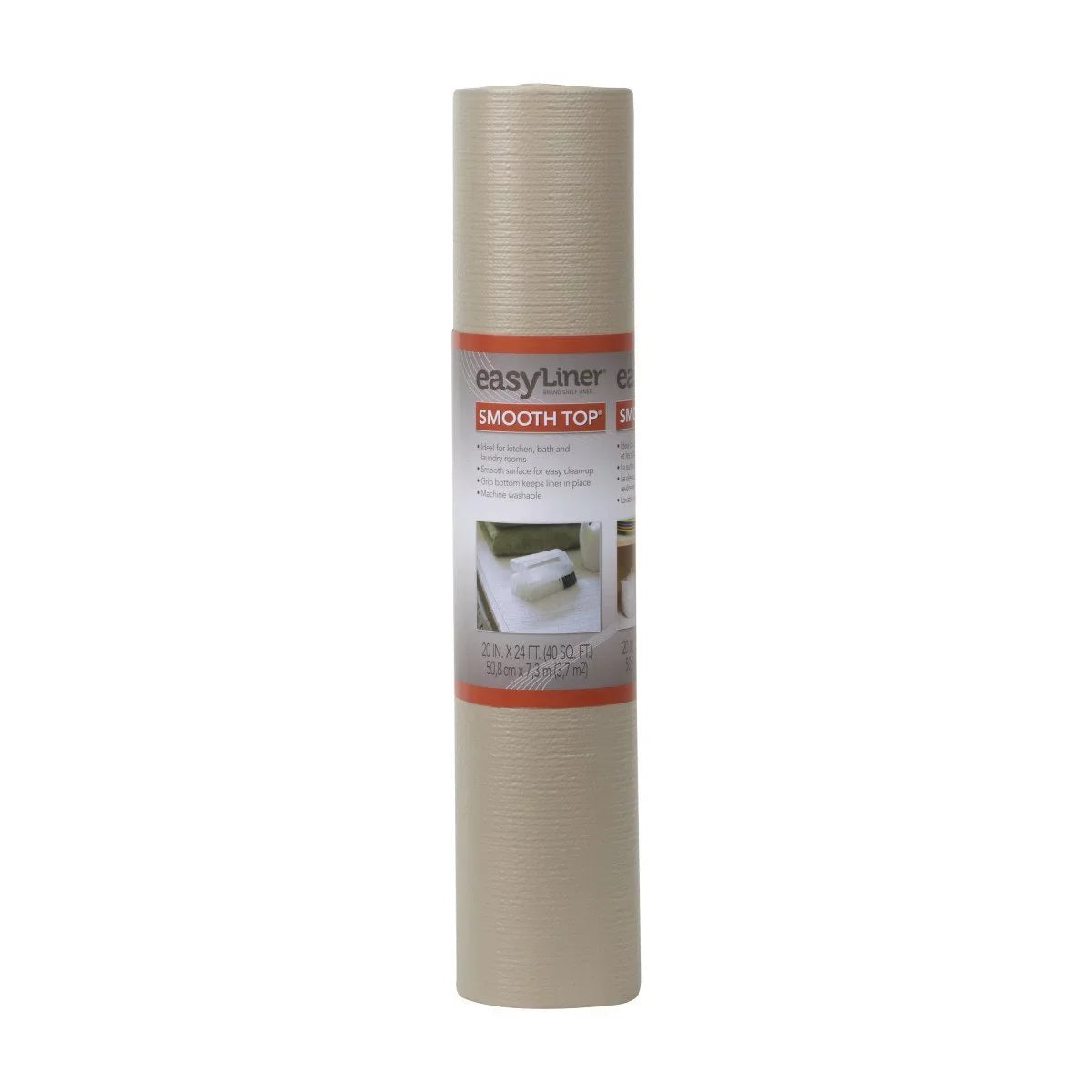 24-Foot 12-Inch 20-Foot, Smooth x 2 Rolls Total EasyLiner Duck Top Non-Adhesive Liner Shelf and Taupe, x 20-Inch