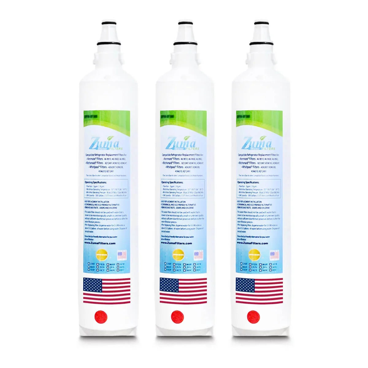 '- , , # ZUMA U.S.A. Filters Brand Model Pack Subzero® ZWFZ1-RF750 Made Compatible with Water BI48SDO , in - 3