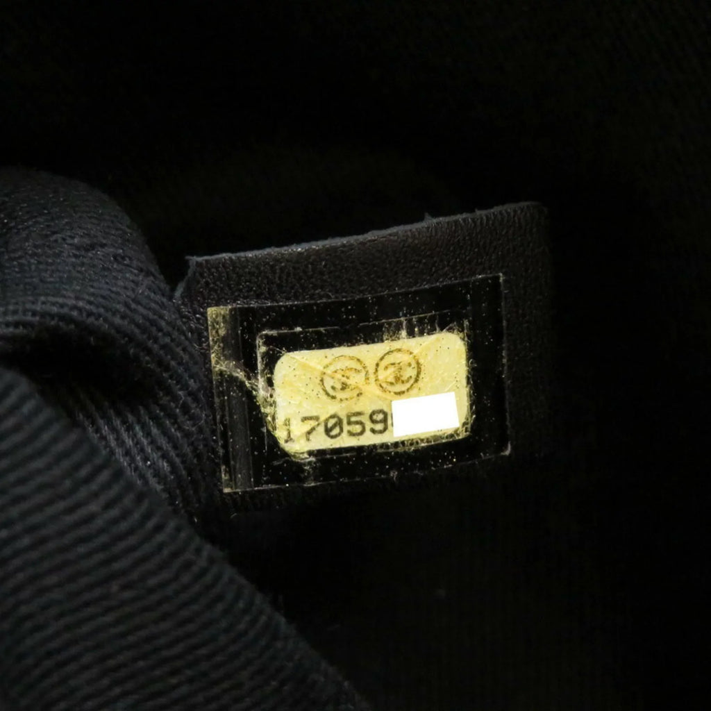 Tote Pre-Owned Caviar Black Matelasse A67294 Series Cocomark 17th Chain (Good) Bag Skin Chanel Silver