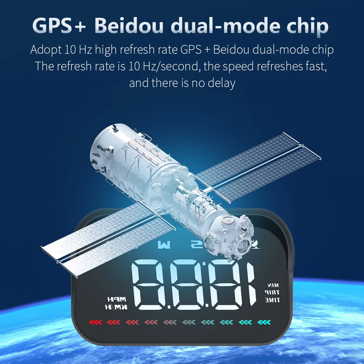 Display Alert Apexeon Direction, Heads-Up Distance, Ambient Car, Speed Time, Travel Over-Speed GPS for Digital & Speedometer Light,