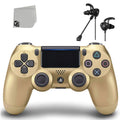 PlayStation Like Bundle With 4 DualShock AXTION Gold - Wireless Controller BOLT Earbuds New - with