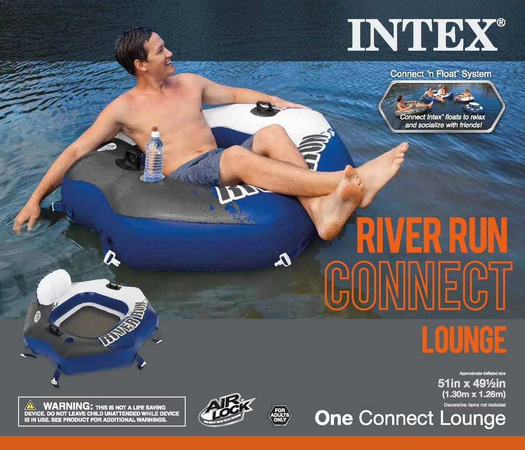 River Pack) Tube & Water Intex Cooler self-inflating Floating Run Connect Lounge (6
