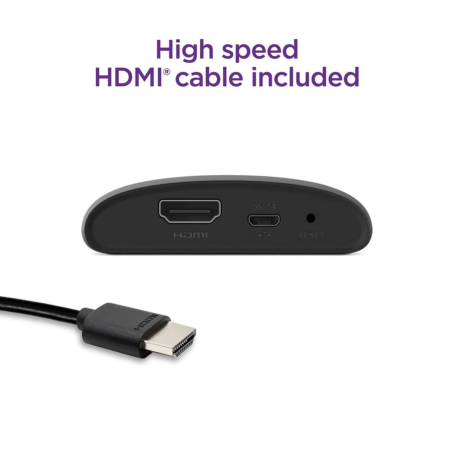 Cable and HD Media Express Speed Simple High Roku Player HDMI with Streaming Remote
