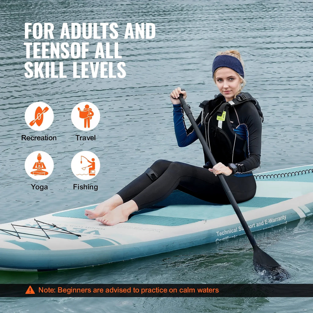 Board Paddle air-filled Sup with SKYSHALO Paddle Stand Board Up 11' Accessory Surf