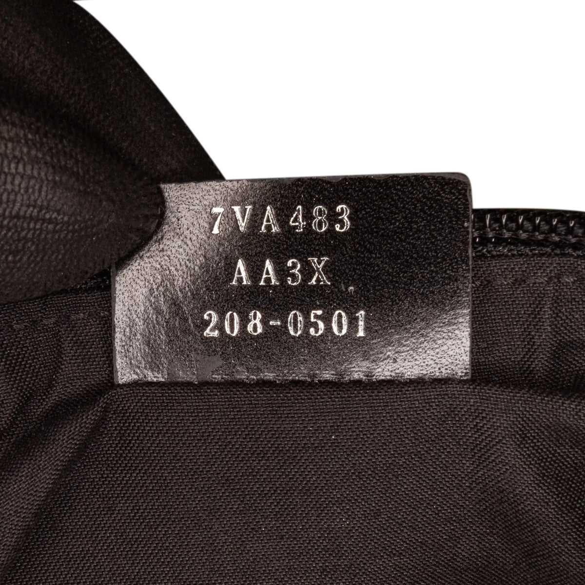 Knit Neoprene Bag Belt Pocket Perforated Grace Black Unisex Fendi Pre-Owned (Good) Vitello Authenticated Fabric FF