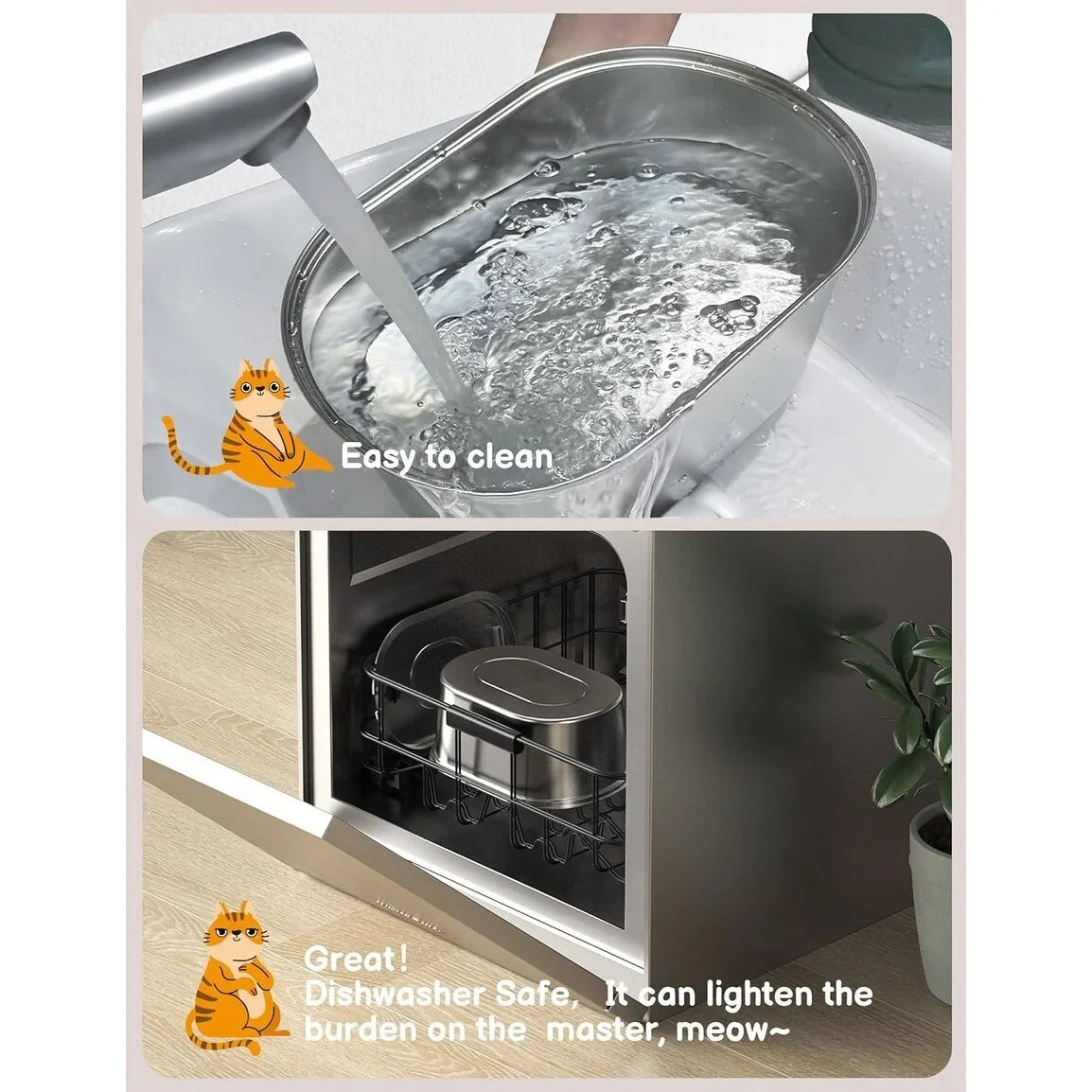 Stainless Filter - Fountains Steel with Carbon and Sponge Drinking Cat Pump,with Quiet for 3pcs 6pcs