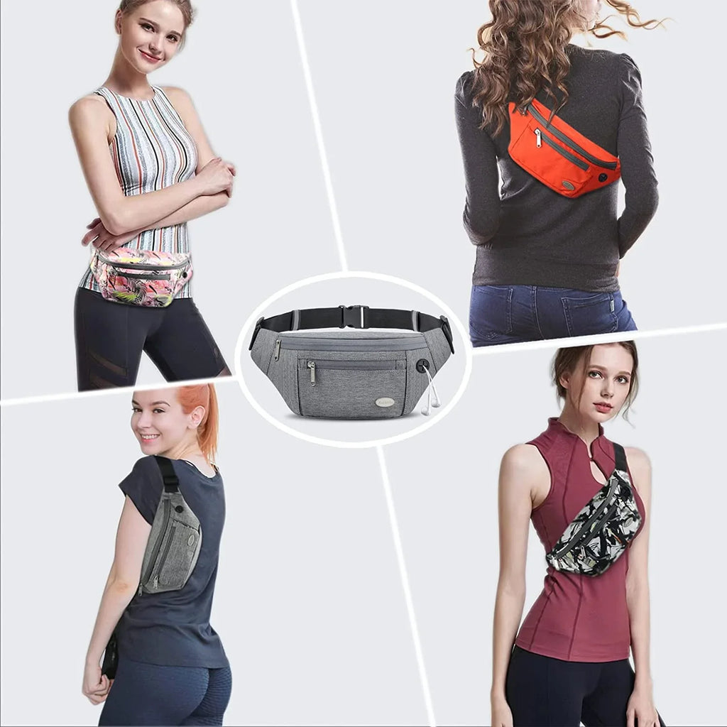 Running, and Bum Entchin Cycling Casual Women Pack for Fanny premium for Crossbody Pockets, with Bags fashion Travel, Pack Men 4-Zipper Waist Hiking,