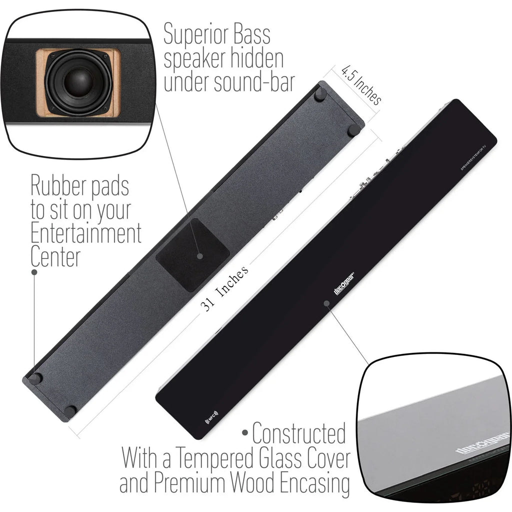 Soundbar Theater Sound (OPEN - 2.1 Audio Surround Gear Wireless 31" (PA30W) Deco BOX) Home Bluetooth CH NFC