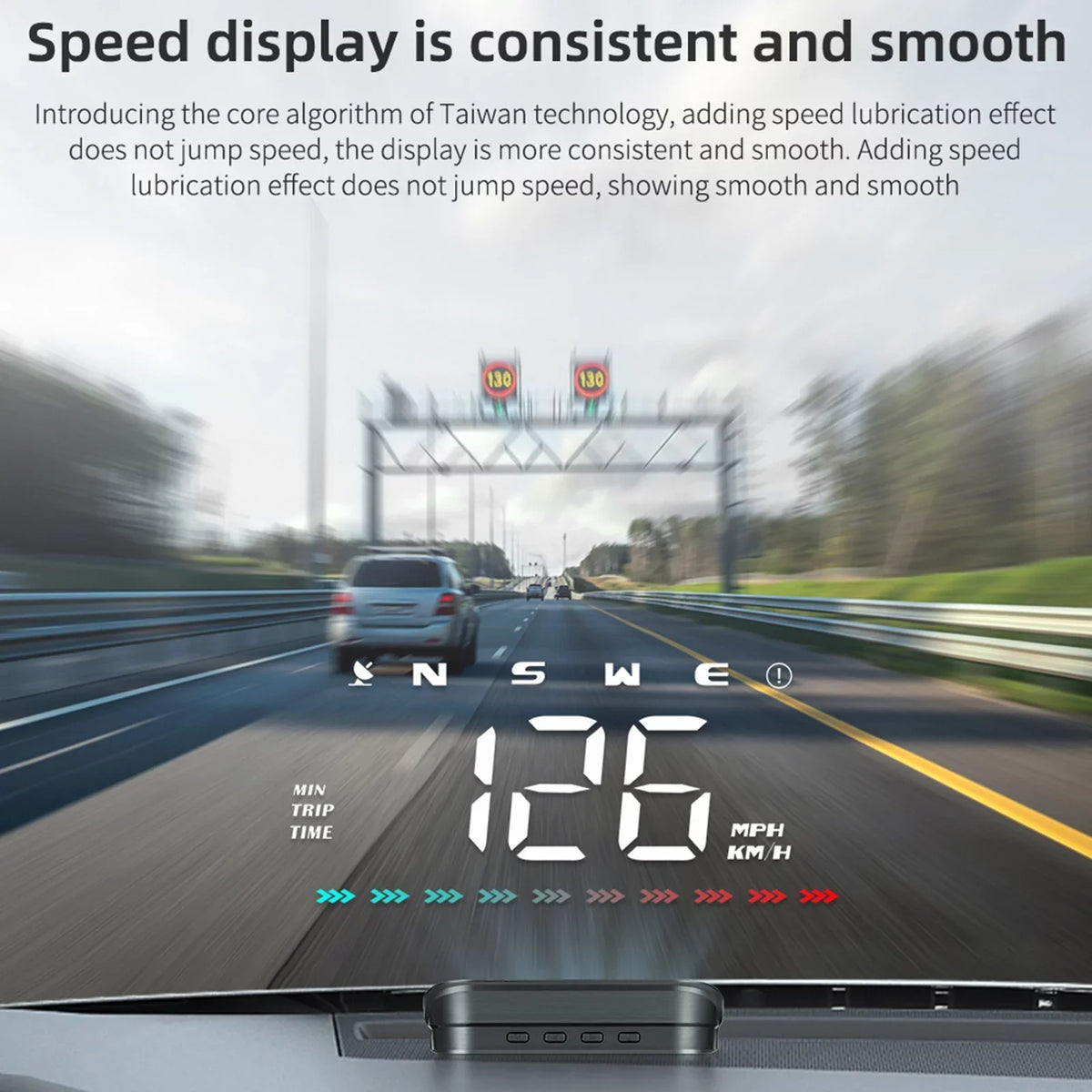 Display Alert Apexeon Direction, Heads-Up Distance, Ambient Car, Speed Time, Travel Over-Speed GPS for Digital & Speedometer Light,