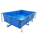 Kids Above Adults Ground Frame Family for Pool, Rectangular Swimming Pool Outdoor Pool, Large Metal