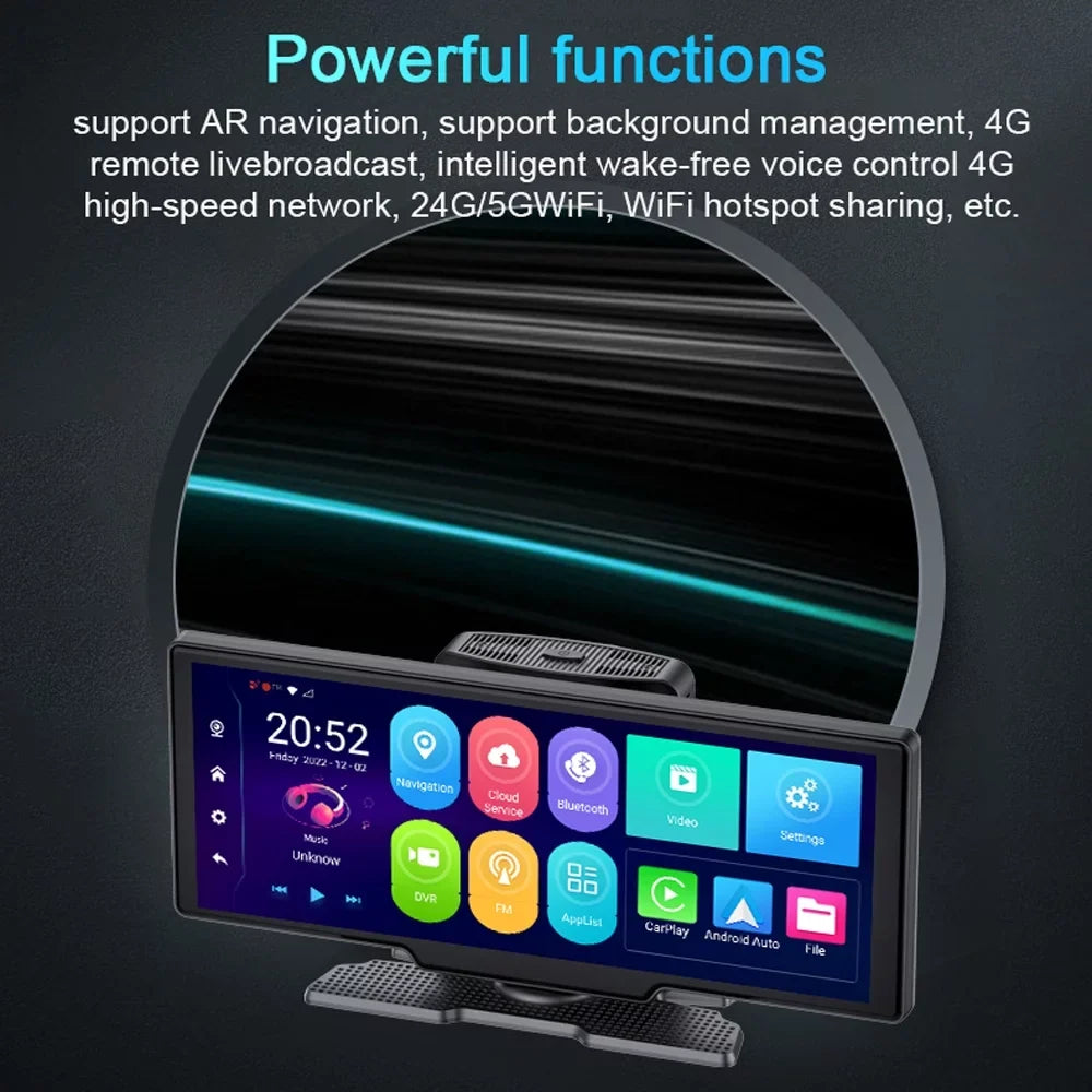 DVR, Recorder 170 Enhance Lens Degree Dash Car Safety Your - Wide - Vision, Cam: Multi-language Navigation Night Experience Video GPS Dual Navigation Angle, Car and 10.26in Car Camcorder
