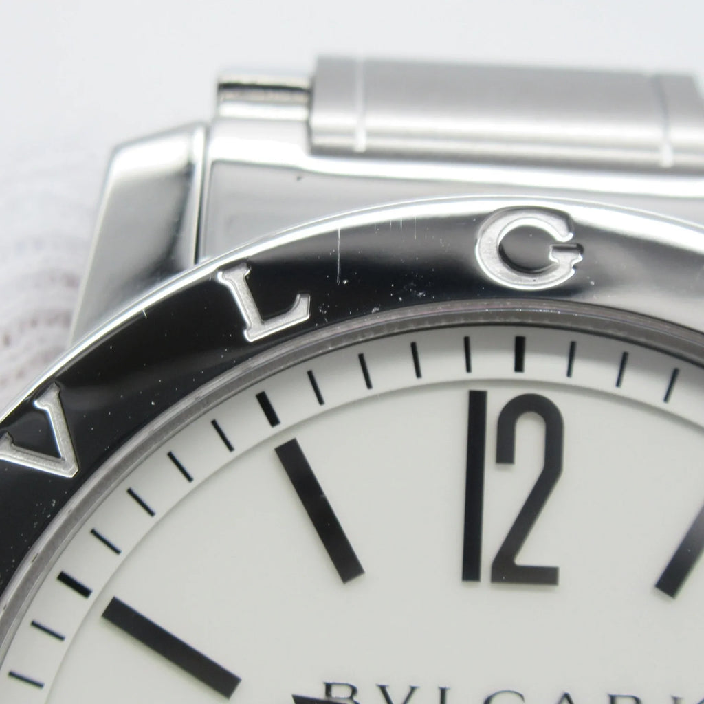 Steel White Wrist Wrist (Good) Watch BB41S Watch Mechanical Bvlgari Watch BB41S Automatic Stainless Pre-Owned BVLGARI Bvlgari