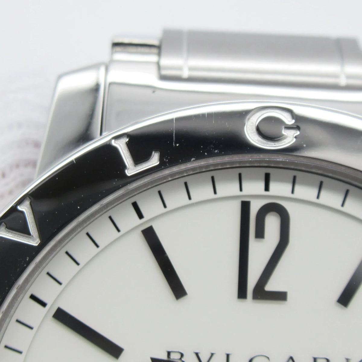 Steel White Wrist Wrist (Good) Watch BB41S Watch Mechanical Bvlgari Watch BB41S Automatic Stainless Pre-Owned BVLGARI Bvlgari