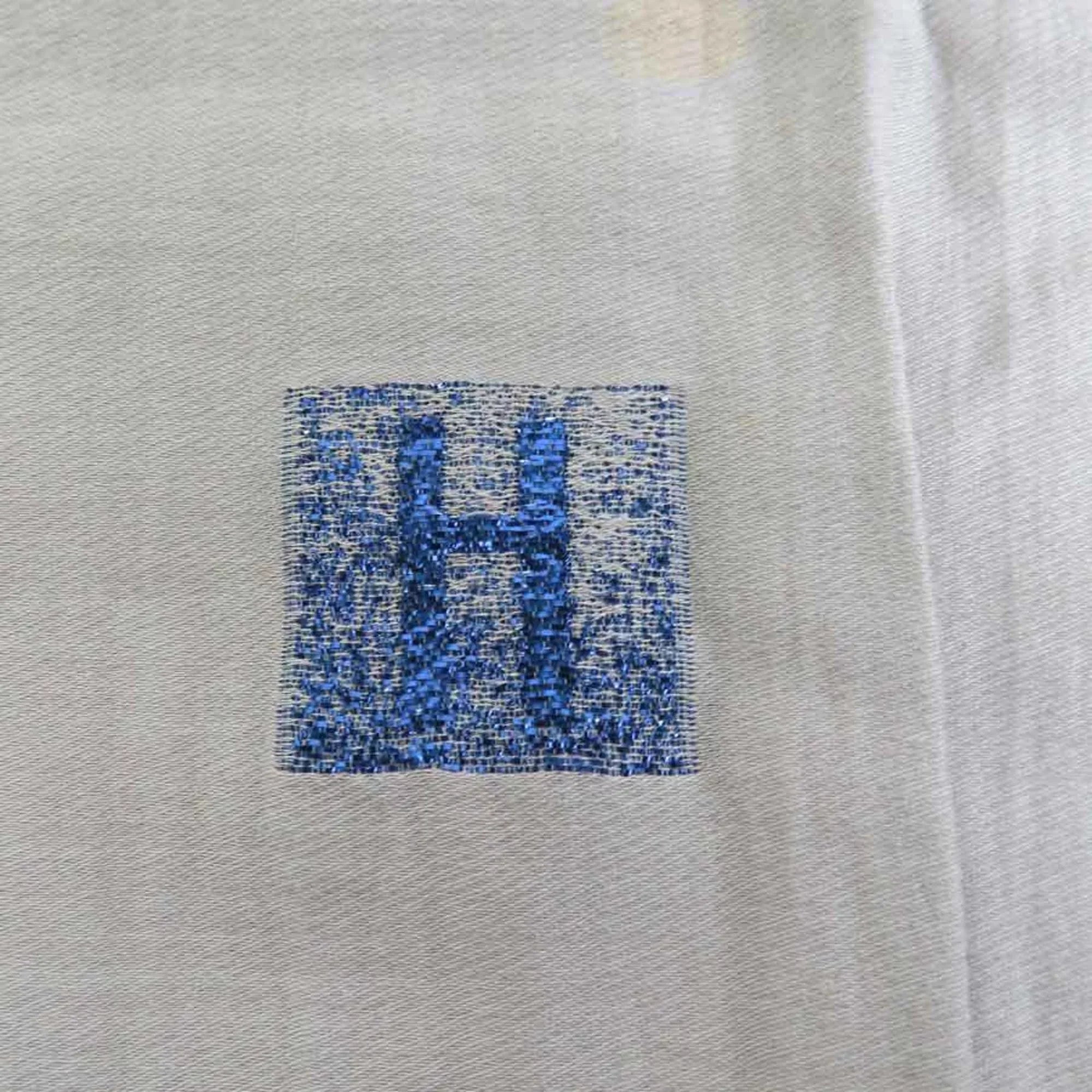 H HERMES Unisex Pre-Owned Greige/ e55881a Scarf Shawl Cotton/Silk/Polyester Hermes Logo (Good)
